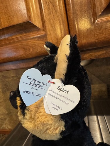 TY Beanie Boos SPIRIT the German Shepherd (Glitter Eyes) (Medium - 9") 2021 New - Picture 7 of 7