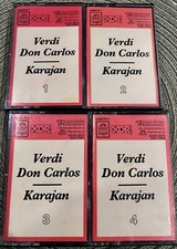 Verdi Cassette Lot of 4 Don Carlos - Verdi Karajan 1979