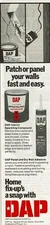 1977 Vintage Print Ad DAP Patch or panel walls Vinyl Paste Spackling Compound