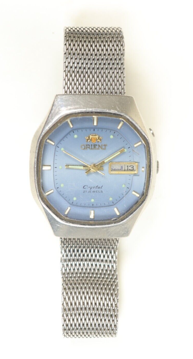 Vintage Mint Orient Crystal Automatic G469226-4A 21J Men's