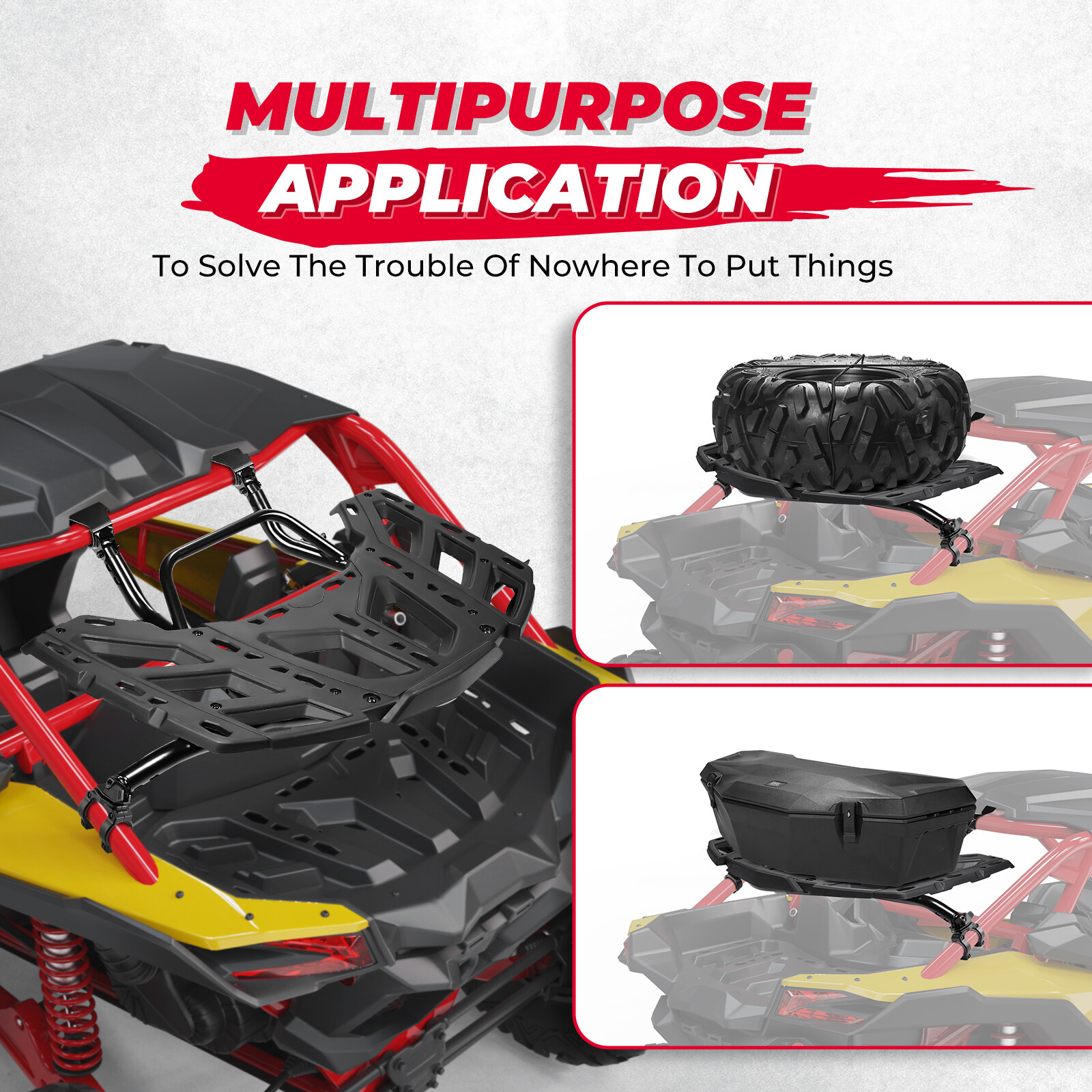 715002881 Rear Tire Cargo Rack LinQ Pivoting Rack For 201723 Can Am