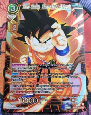 Son Goku, Non-stop Attack BT25-005 SR Dragon Ball Super Card