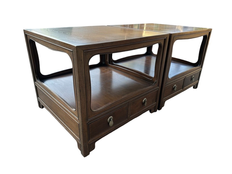 Pair Michael Taylor Baker Furniture Far East Collection Chinoiserie