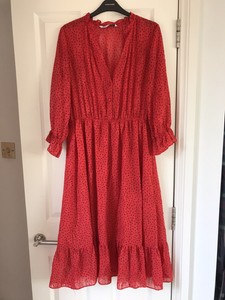 zara red polka dot dress