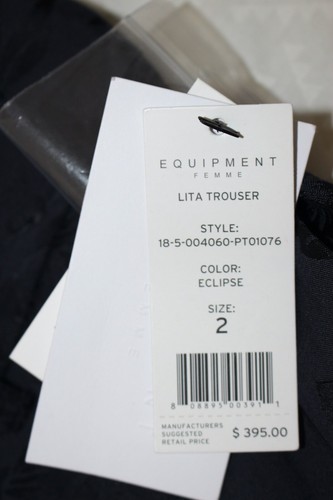 NEW - Equipment "Lita" Viscose Jacquard Pants, Silk-Like, sz 2 Oversize - $395 - Picture 5 of 14