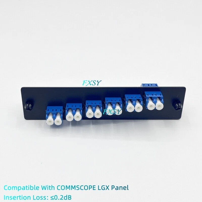 Fiber Optic Panel 12 Port 6 LC Duplex Adapter OS2 Compatible OMMSCOPE EK5807 - Image 4 of 4