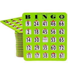 MR CHIPS Jam-Proof Easy-Read Large Print Fingertip Bingo Cards with Sliding