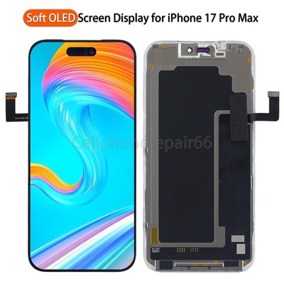 Soft OLED Display LCD Touch Screen Replacement Part For iPhone 17 Pro Max 6.9 