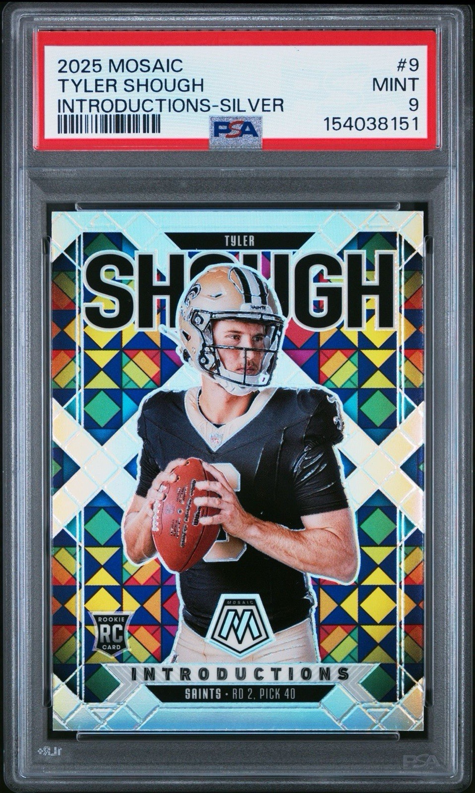 Tyler Shough Panini Mosaic Introductions #9 Silver