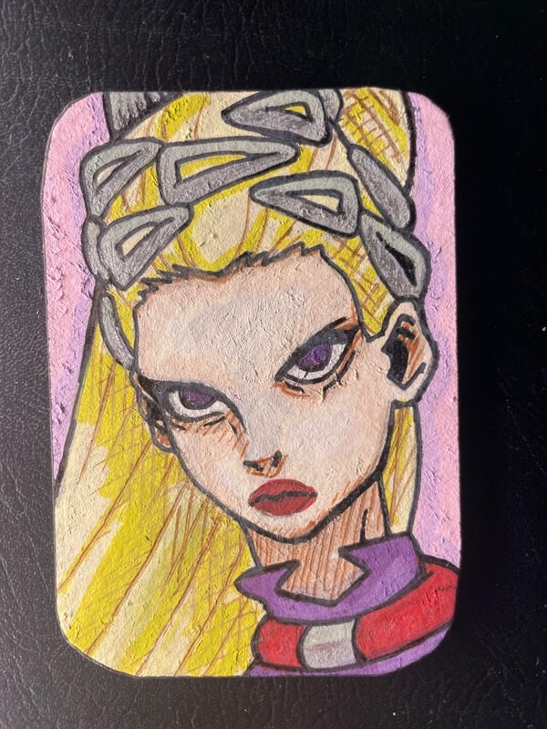 Noerde GachiaKuta Aceo Art Trading Card Acrylic paints