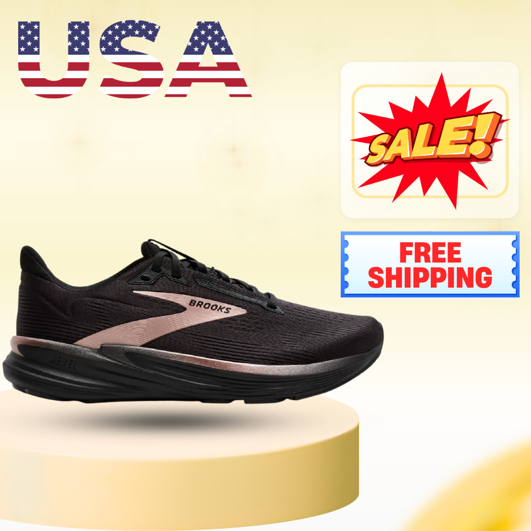 [FASH SALE] Brooks Revel 8 Women's Running Shoes Black Rose Gold Width B