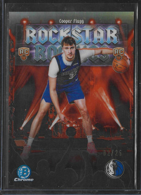 2025 Bowman Chrome ORANGE Rockstar COOPER FLAGG /25 RC Rookie SP SSP #RR-1 ROY