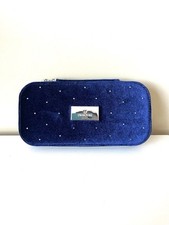 Swarovski Remix Collection Crystal Adorned Navy Velvet Jewelry Pouch