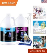 2 Gallon Epoxy Resin with Pumps, Bubble Free Resin Epoxy Kit, Crystal Clear E...