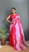 Ready-to-Wear Designer Saree for Adults Bollywood Party and Indian Pakistani Wed