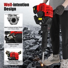 55J Gasoline Powered Demolition Jack Hammer Concrete Breaker w/ 2 Chisel Bits
