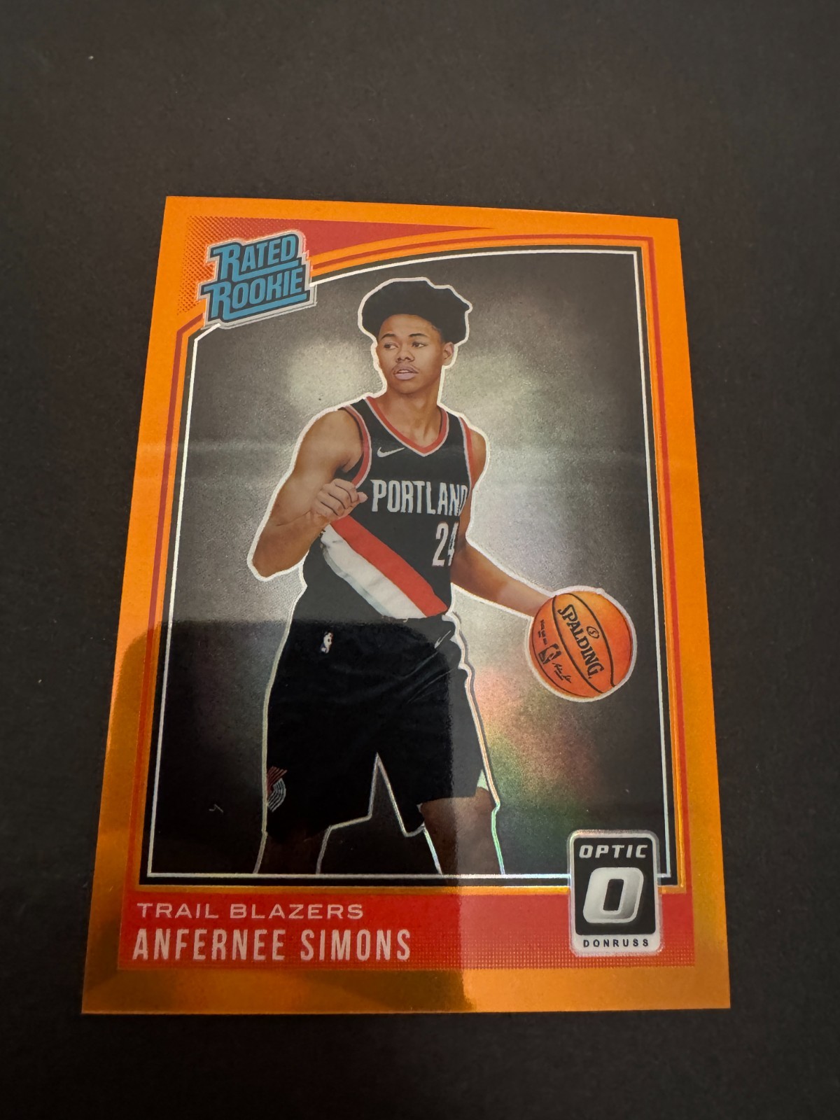 2018-19 Donruss Optic Orange Anfernee Simons Rated Rookie RC /199 #186