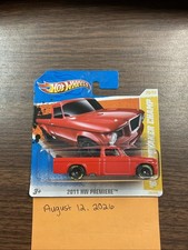 Hot Wheels 2011 New Models Red '63 Studebaker Champ Pick-up 29/244 Short Card