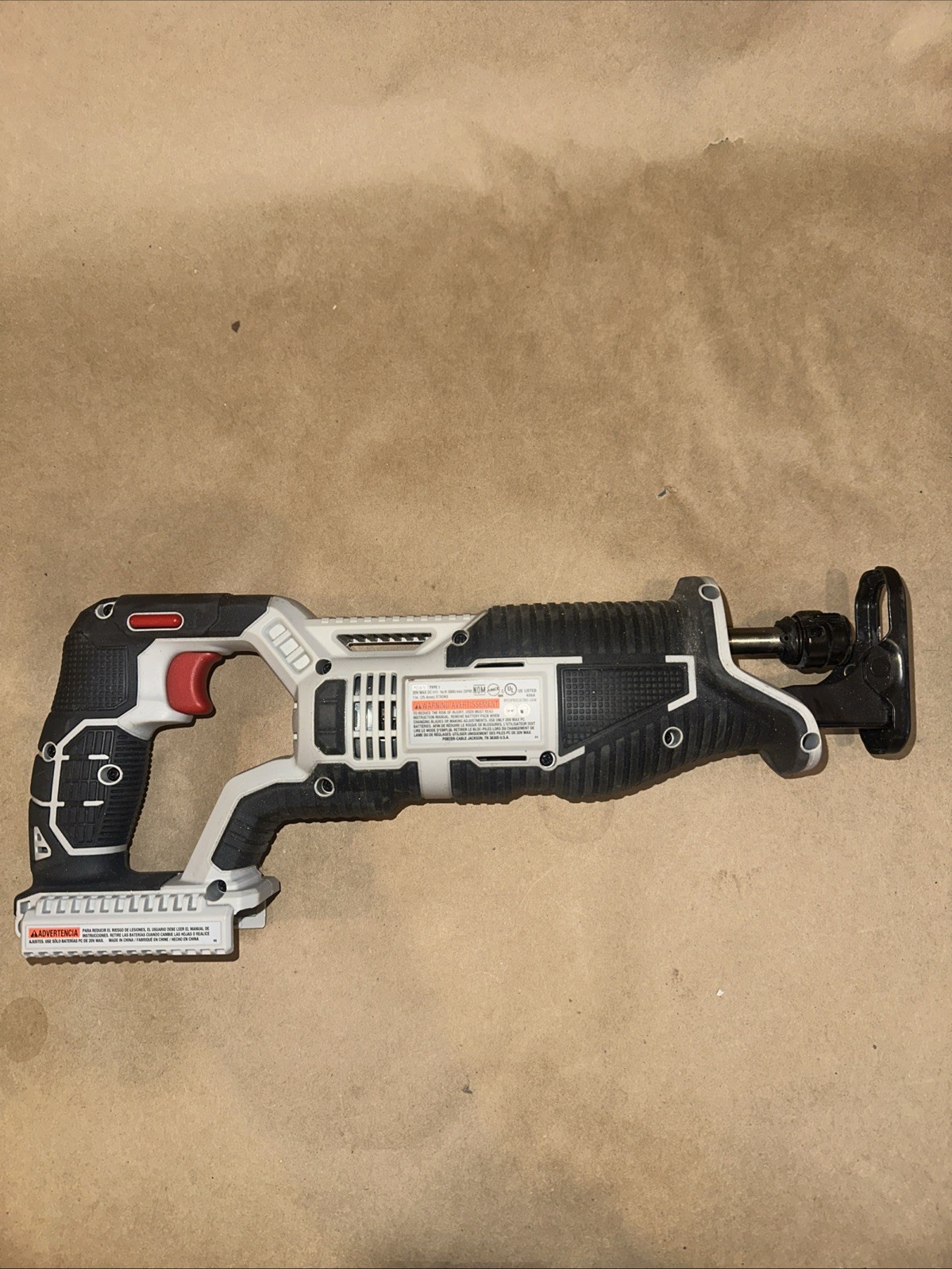 PORTER CABLE 20-VOLT VARIABLE SPEED CORDLESS RECIPROCATING S