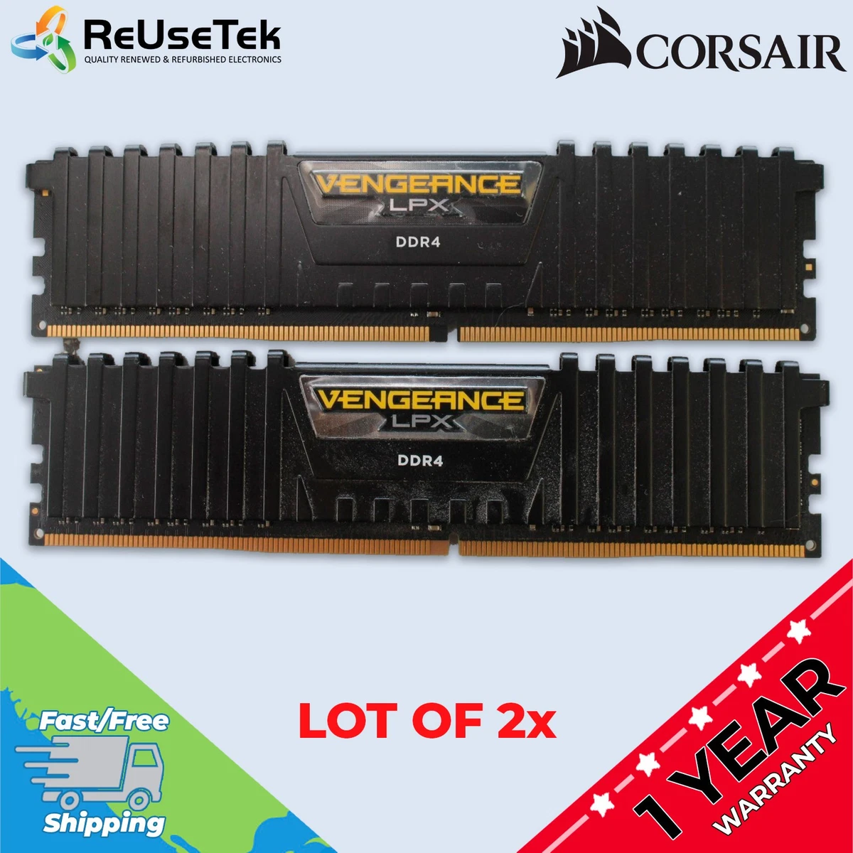 Corsair Computer PC4-24000 (DDR4-3000) Bus Speed RAM 2 Modules for
