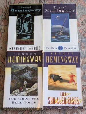 Ernest Hemingway Lot Of 4 Sun Also Rises, For Whom The Bell Tolls And More