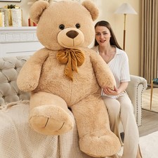 Giant Teddy Bear 5 Feet, Soft 59" Big Bear Stuffed Animal Life Size Plush Bea...