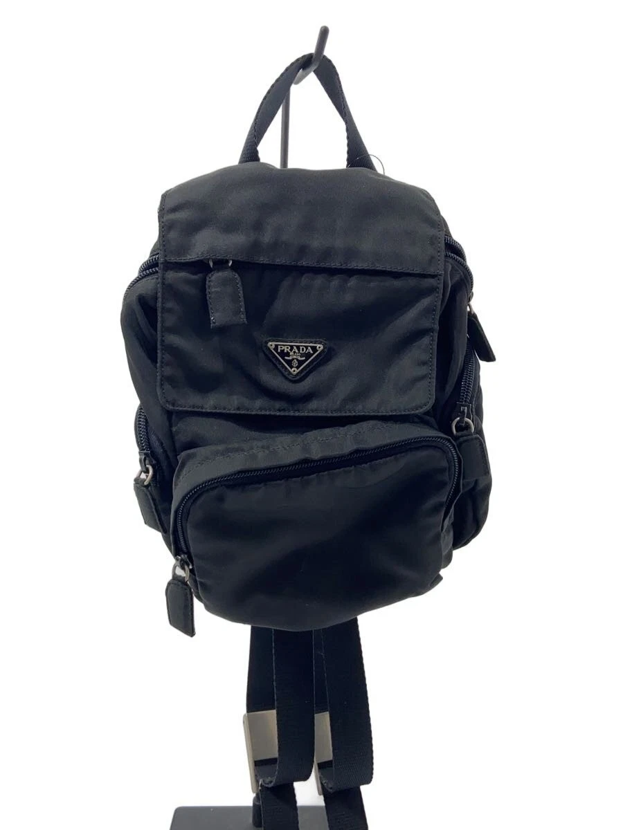 PRADA Logo Tessuto Mini Back Pack Bag Nylon Black SHW Italy 70MA404 PRADA Backpack Mini Bags & Handbags for Women for sale - eBay main image 2