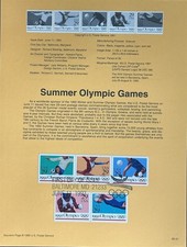 USPS Souvenir Pages 2641A Summer Olympic Games Soccer Gymnastics Volleyball Box