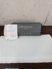 Ventilated Gel Memory Foam Pillow with Reversible Cooling Cover, Two-Sided, King