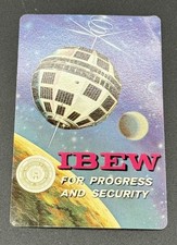 1964 Pocket Calendar Card IBEW Telestar Vintage Rare Collectible