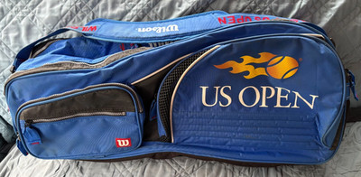Blue Wilson US Open Tennis Multi Racket Bag with Shoulder Strap