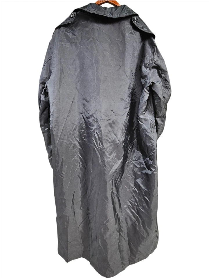 Vintage Blauer USA Reversible Raincoat Hi Vis Orange Black Trench 46R YKK Zip - Image 2 of 4