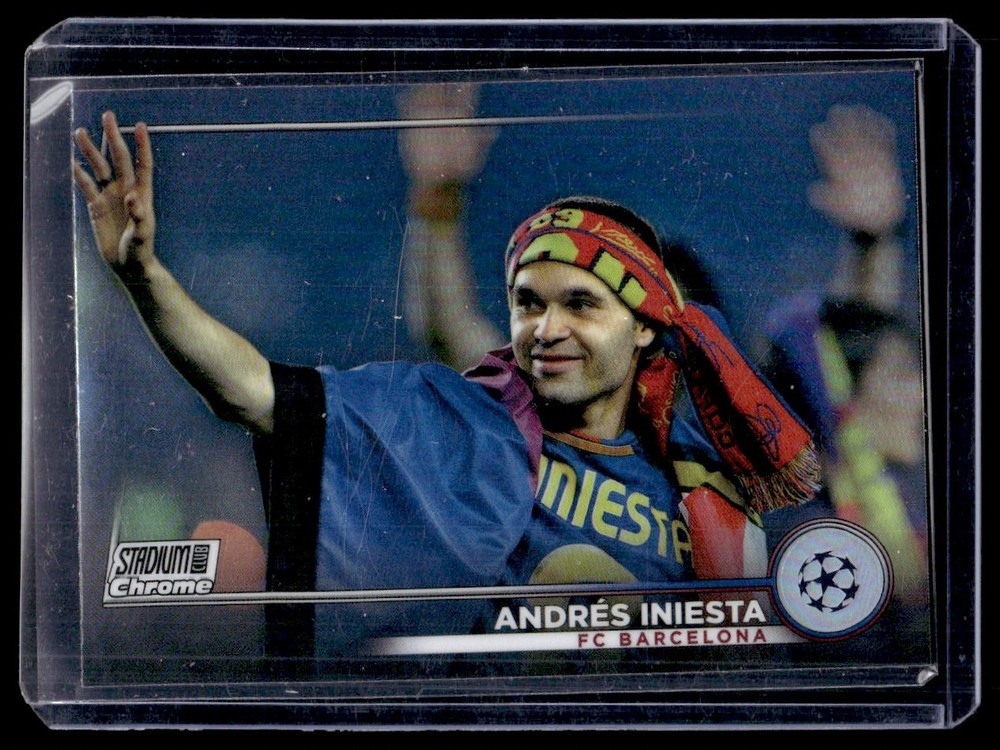 2022 Stadium Club Chrome Andrés Iniesta FC Barcelona #84 Autographed Card