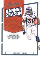 BANNER-SEASON Terrell Davis INSERT BRONCOS Georgia BULLDOGS HOF