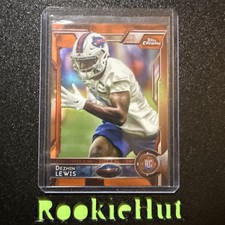 RH225 Dezmin Lewis 2015 Chrome Rookie Orange Refractor Card #126 Rc. rookie card picture