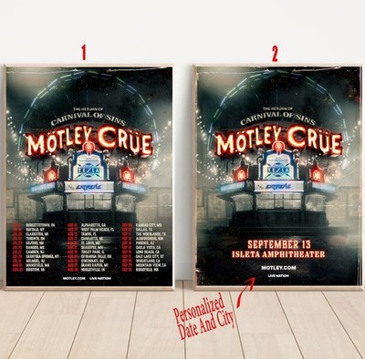 Motley Crue The Return Of Carnival Of Sins 2026 North American Tour Poster