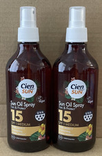 2 Pack Cien SPF 15 Sun Oil Spray 250ml UVA UVB Protection Water Resistant 38.98 per litre