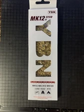 USED YBN MK12e Flat Top GOLD sram 12 Speed Road Mountain Bike Chain Shimano MTB