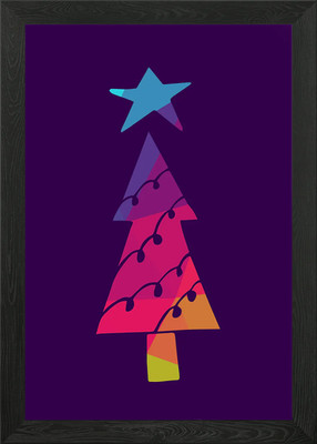 Regenbogen Weihnachtsbaum 10 gerahmte Wandbilder Poster Leinwanddruck Bild