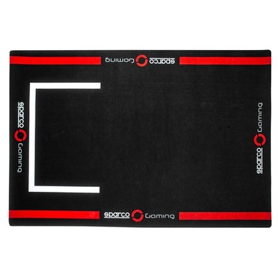 Sparco Cockpit Black & Red Sim Rig Fußmatte - schützt Bodenbeläge / Hochwertig