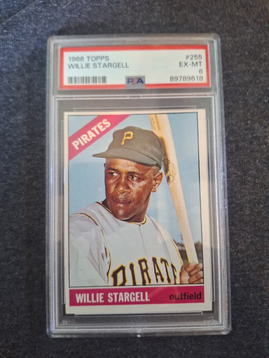 1966 Topps #255 WILLIE STARGELL - PSA 6 EXCELLENT - MINT