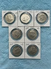 Lot Of 7 Kennedy Half Dollar 40% Silver Coins 1967 1968 1969