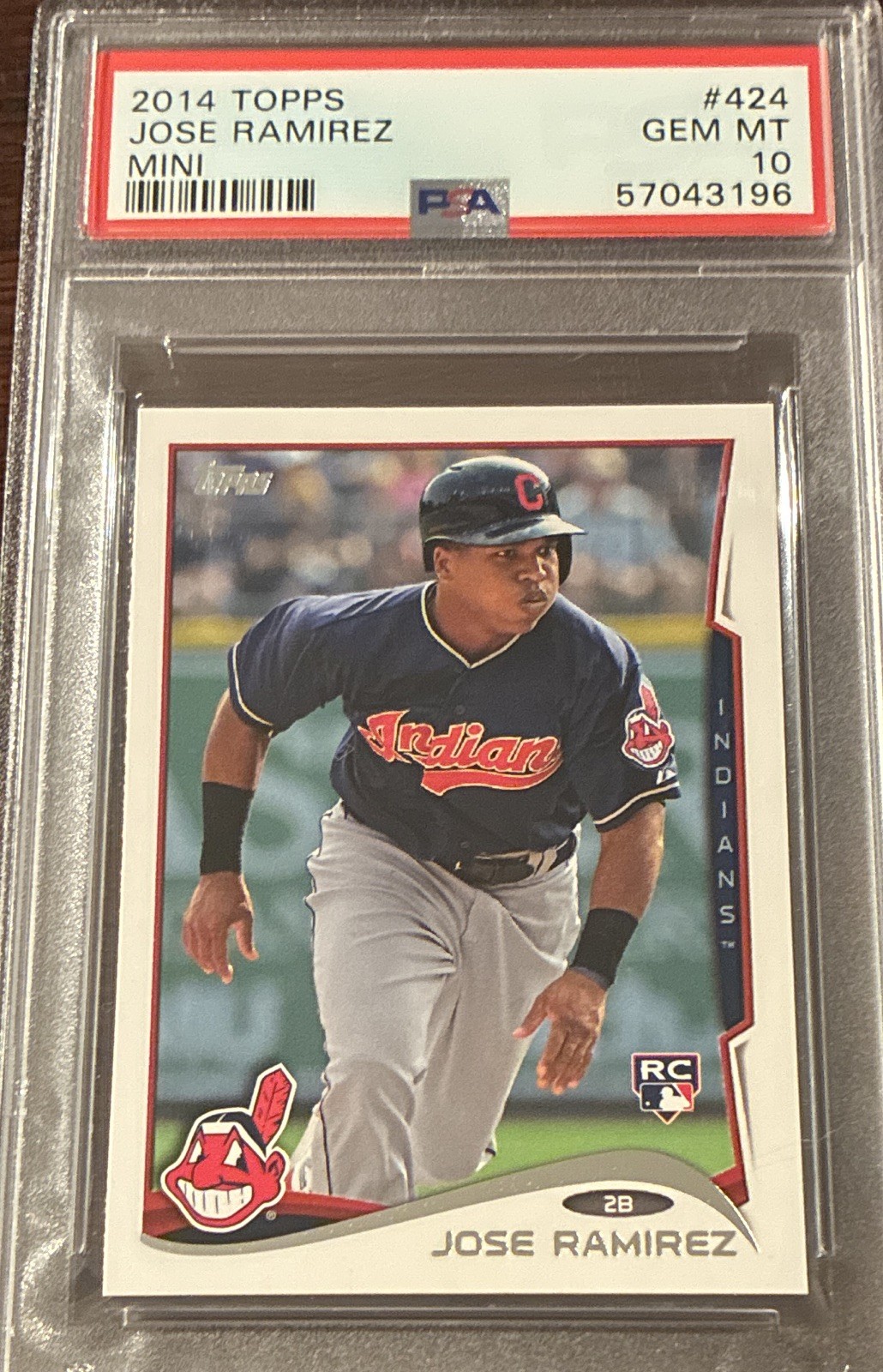 Topps 2014 Mini Jose Ramirez #424 RC Rookie PSA 10 MLB Cleveland Indians