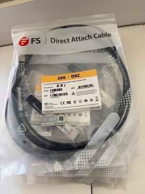 FS 2M (7ft) SFP28 Passive DAC Twianx S28-PC02 (SFP-H25G-CU2M)