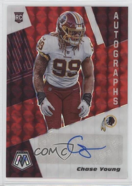 2020 Panini Mosaic Rookie Choice Fusion Red Prizm Chase Young #RA2 Auto RC 07lk