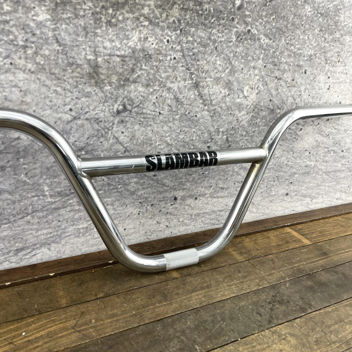 S&M Slambar Chrome Handlebar BMX 2-Piece Crossbar Knurled Clamp