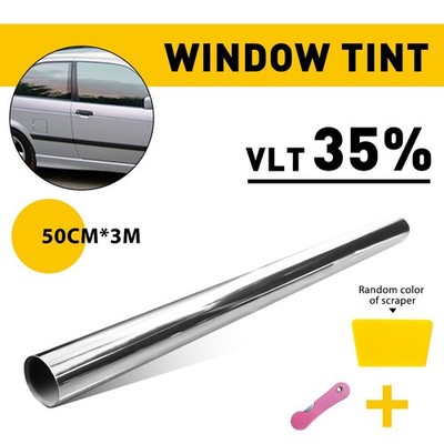 Uncut 20''x10FT Car Window Tint Film Roll with Shades 35% VLT Car , Home Silver