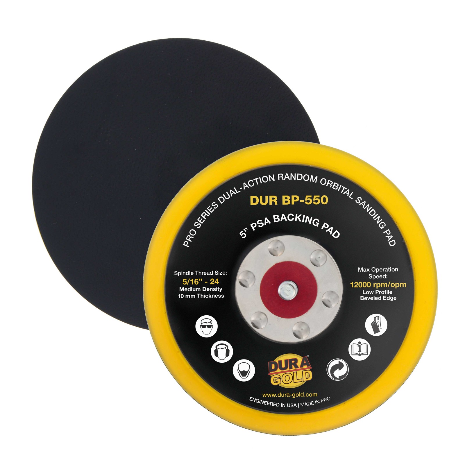 5" PSA DA Sander Backing Plate Pad, Flexible, Dual-Action Ra