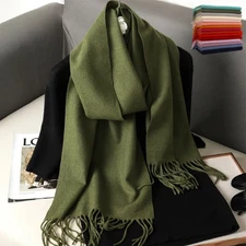 Color Winter Scarf For Women Womens Oversize Blanket Shawl Wrap Solid Autumn