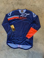 Alpinestars Supertech Blaze Jersey Dark Blue/Bright Red/White XL | 482-9724X